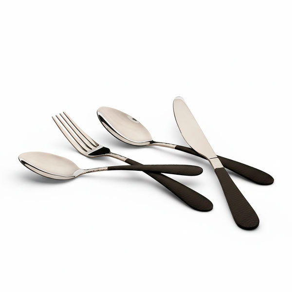 Cutlery Set 48 Pieces Stainless Steel Handles Black Matte
