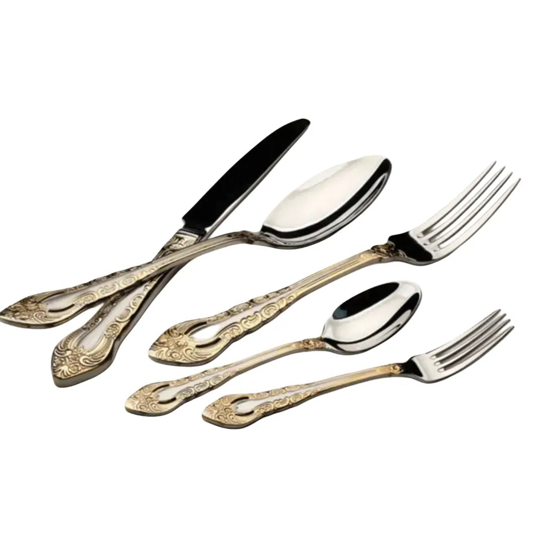 Cutlery Set 72 Pieces 18/10 SATIN MATT Inox Gold