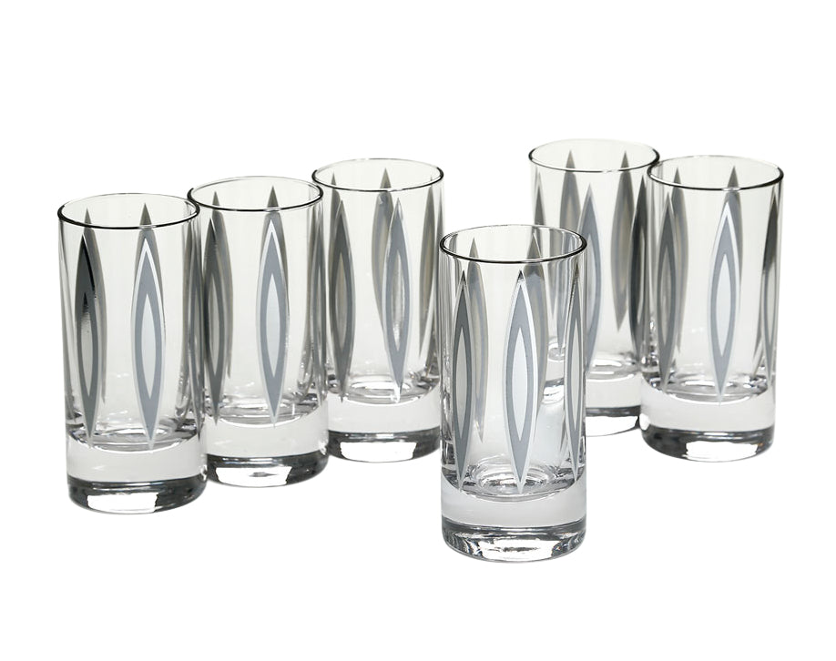 Set 6 Cups Drinking 400ml Glass ANSER TITANIUM CRYSTALINE