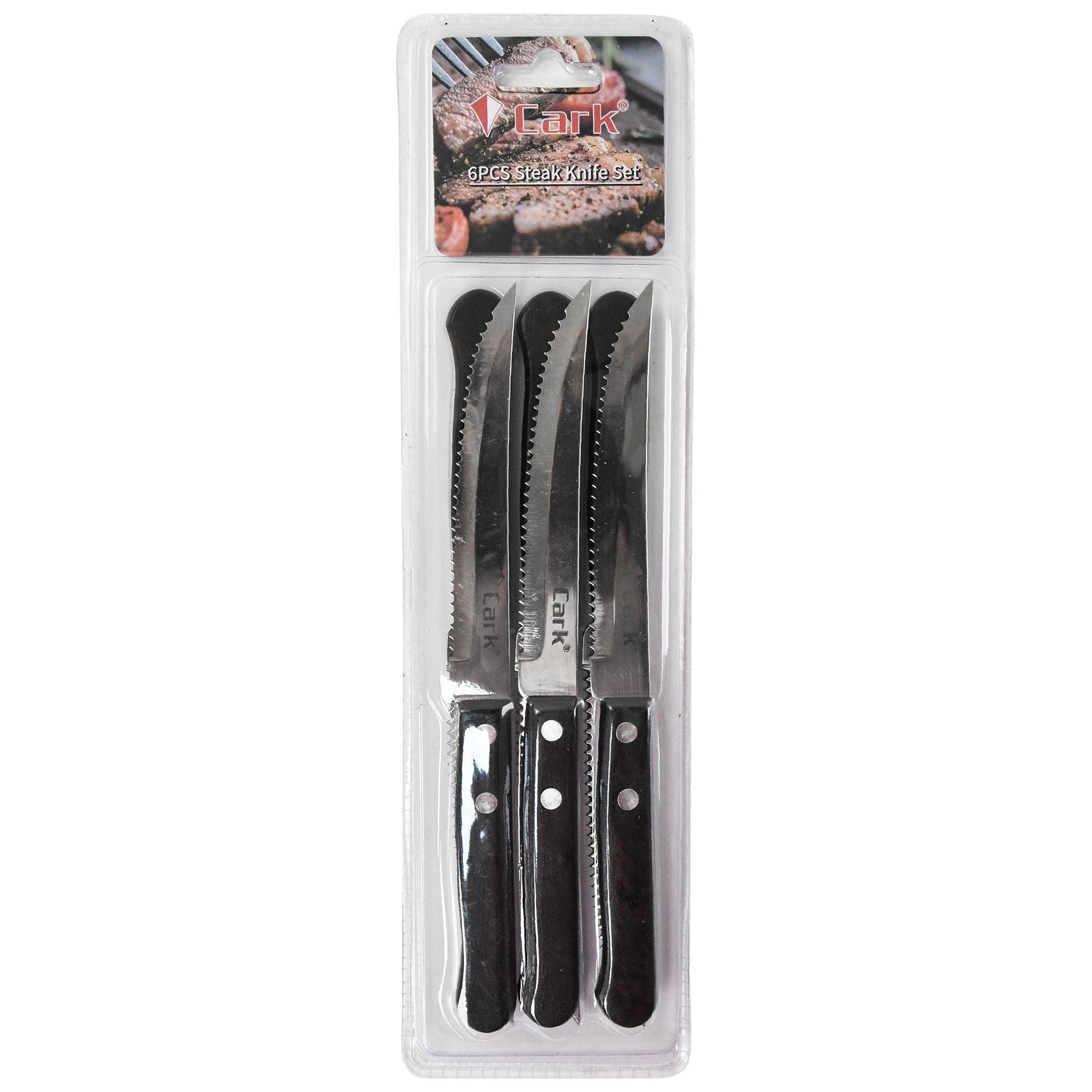 Black Set 6 Knives Steak CARK