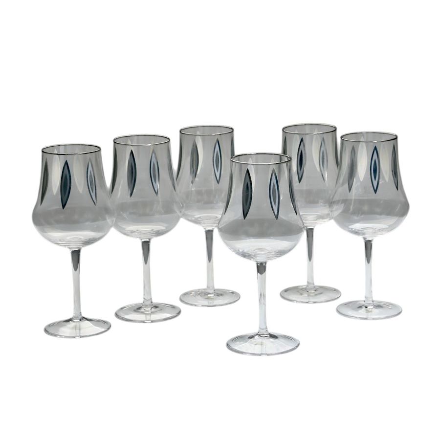 Set 6 Goblets Wine crystaline anser titanium