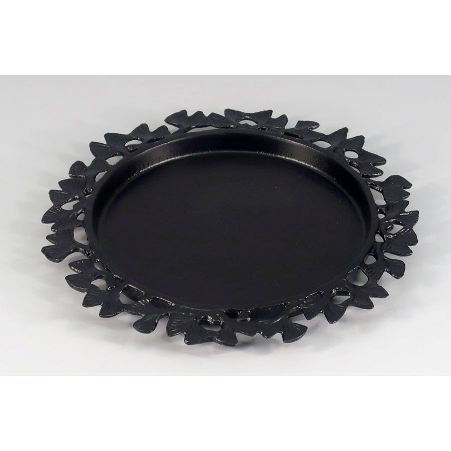 Black Matte Cake Plate 22cm in Brass Milan