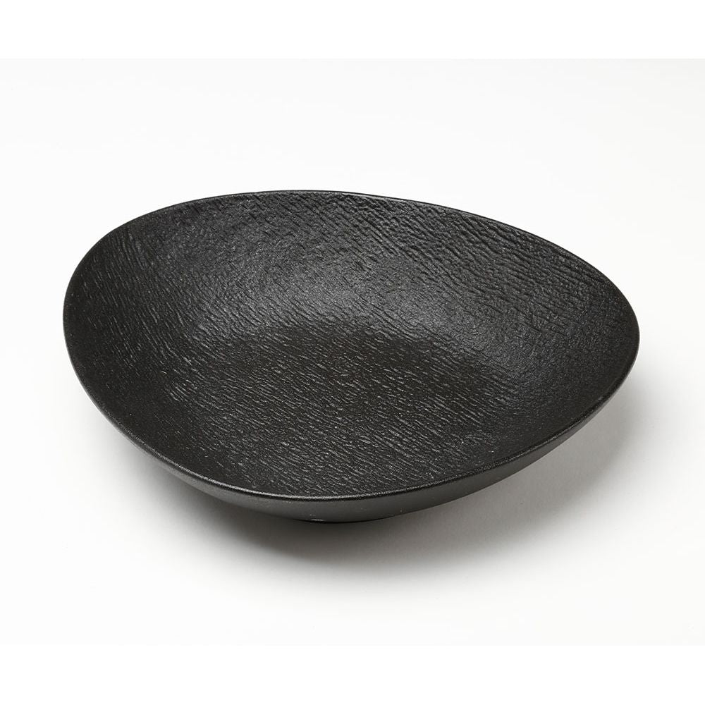 Porcelain Plate Deep SimpelBlack 22X20cm NewBornChina