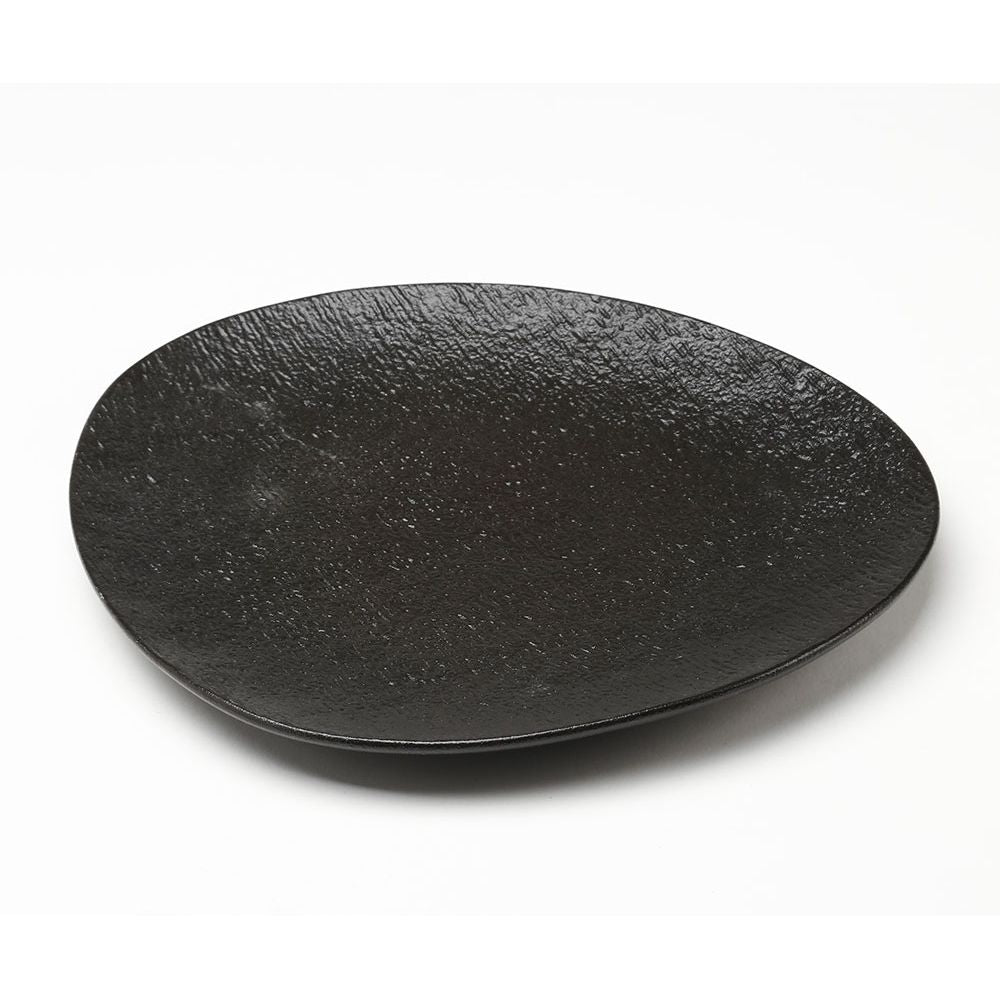 Porcelain Plate Deep SimpelBlack 23X20cm NewBornChina