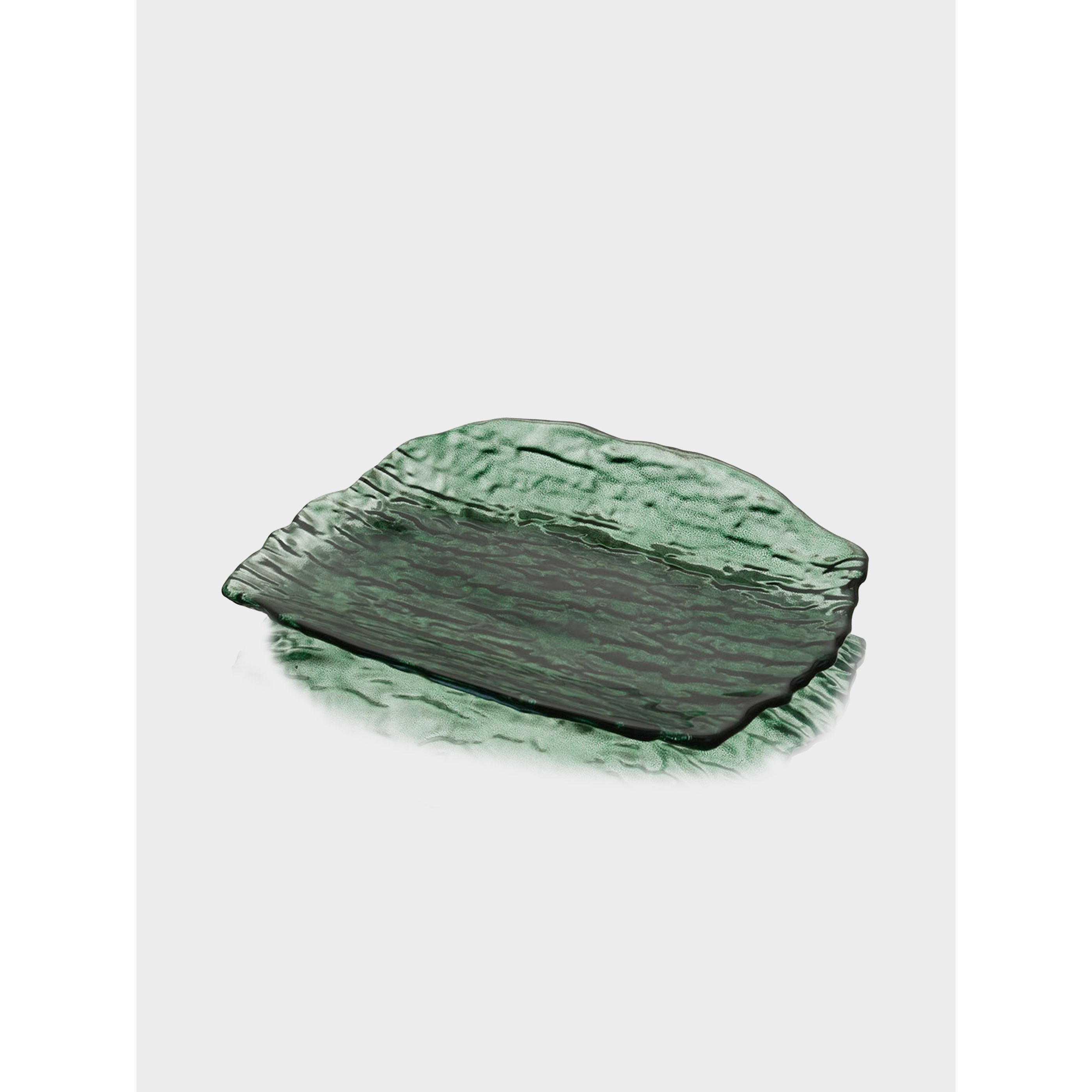 Serving Glass Plate ATHENA in Green