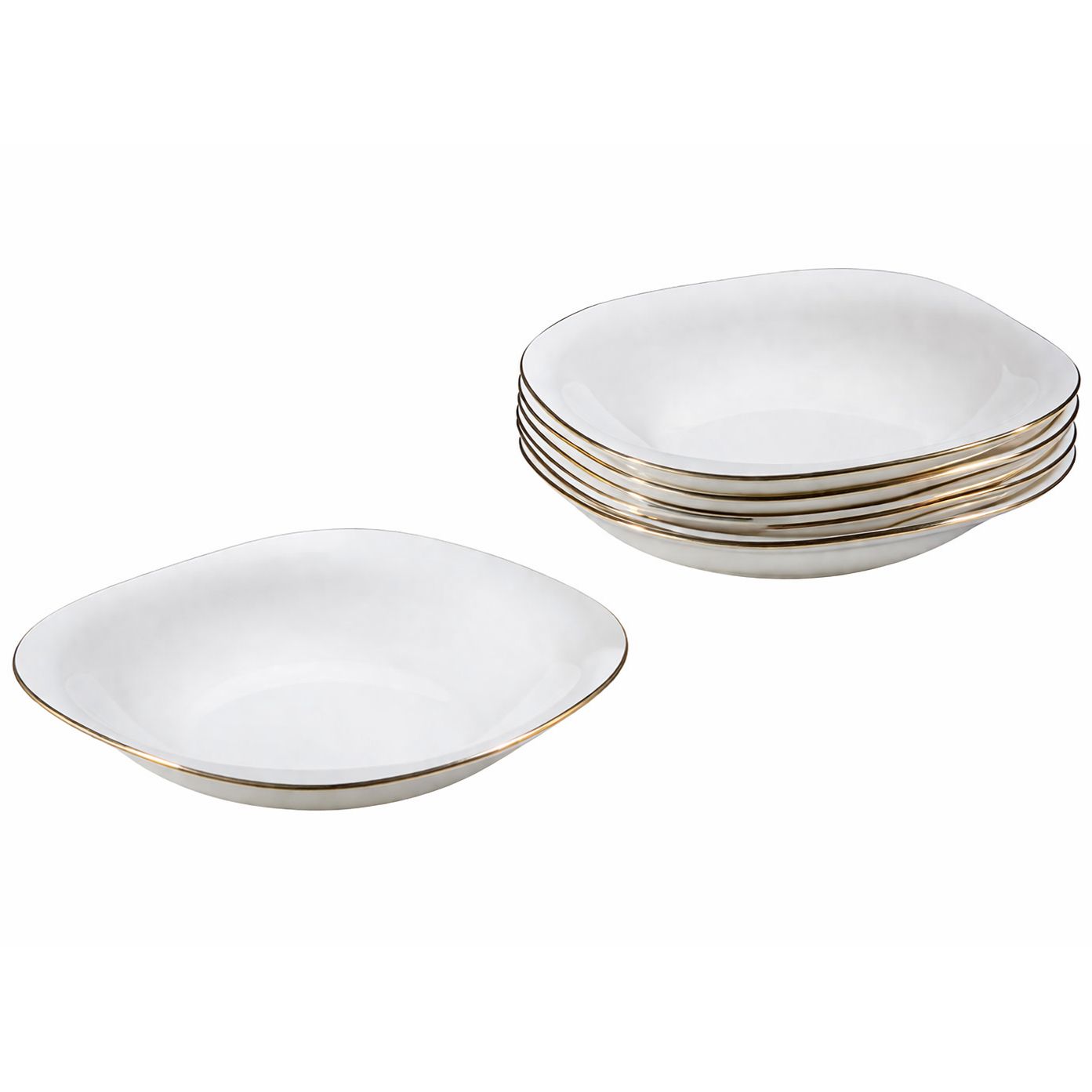 Glass Soup Plate Opal Divided 23cm
