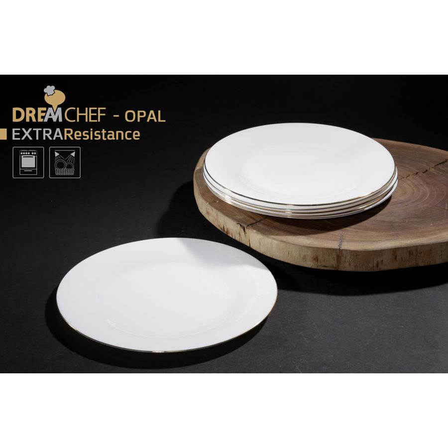 Gold Plate 25cm with Stripe OPAL