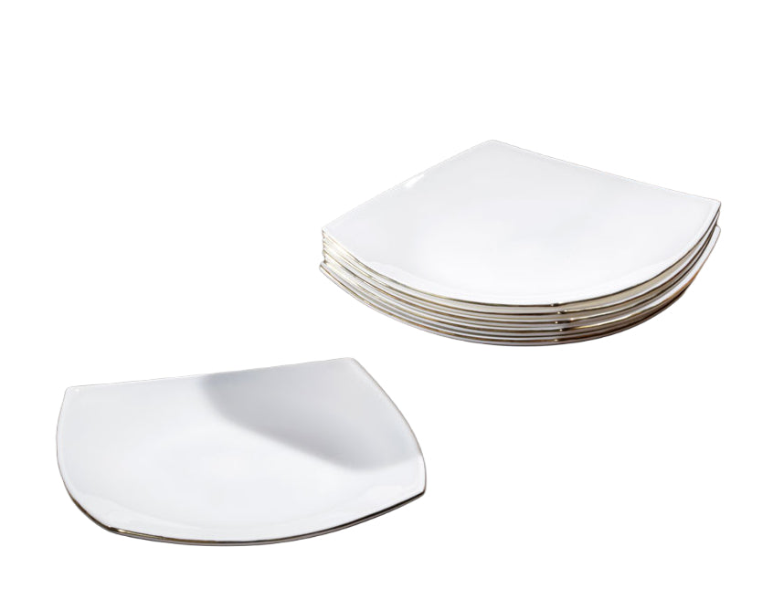 Gold Plate 19X19cm with Stripe OPAL