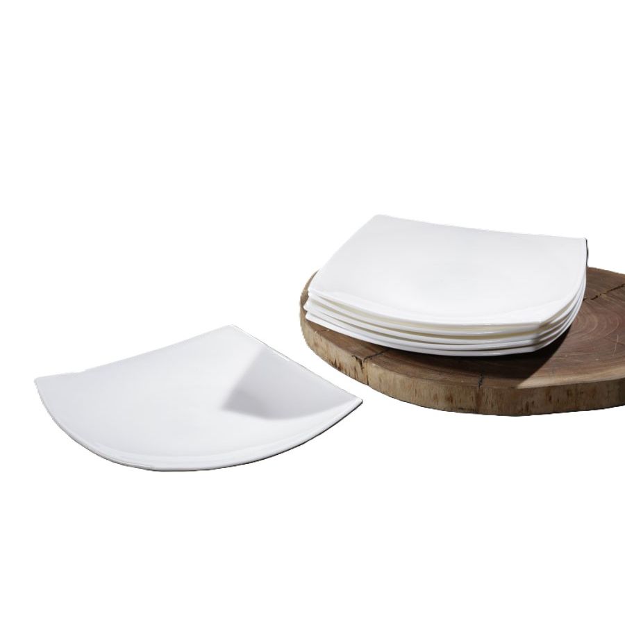 White Plate 26X26cm in OPAL