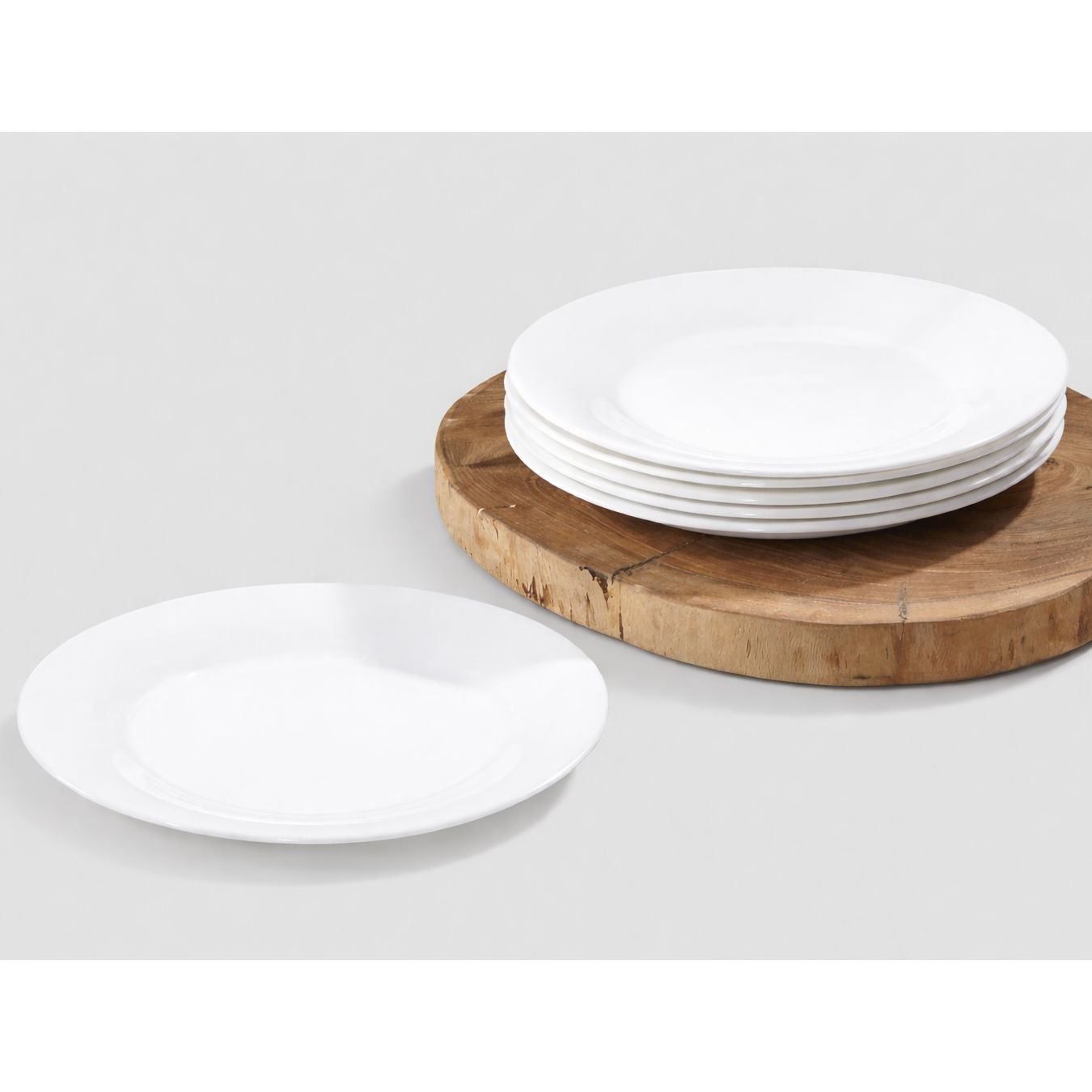 White Plate 25cm in OPAL