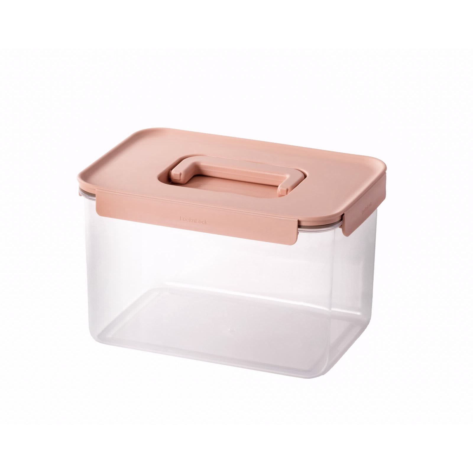 Storage Box 6L with Handle Lid Pink Series Classic Plus 275x193x170 mm L&L