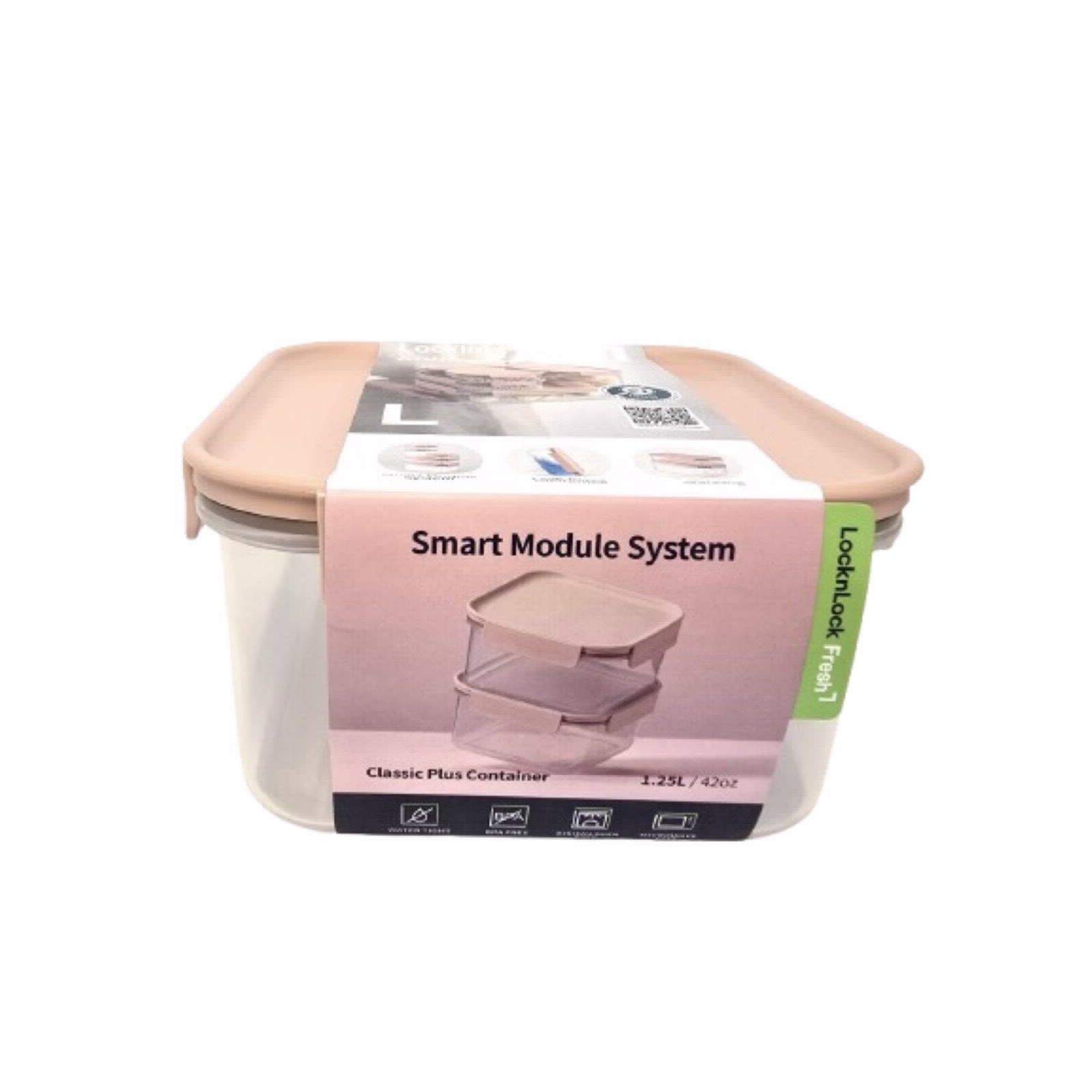 Square Pink Storage Box 1.25L Lid Series Classic Plus 163x163x88 mm L&L