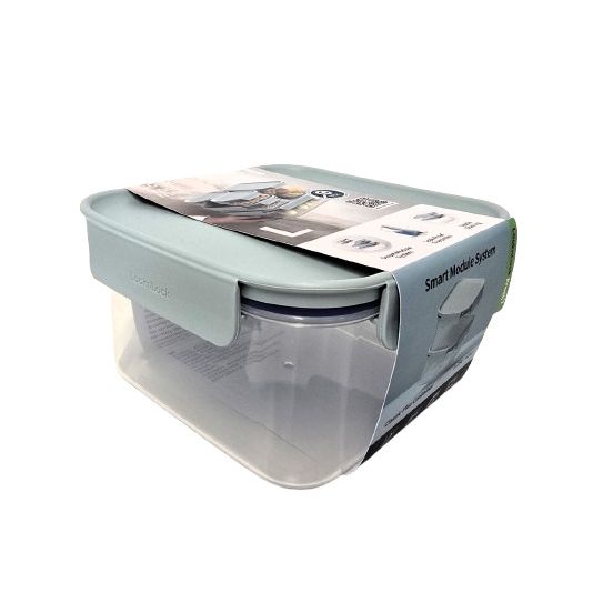 Square Storage Box 1.25L Lid Mint Series Classic Plus 163x163x88 mm L&L