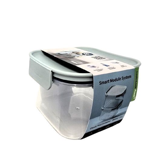 Square Storage Box 860ml Lid Mint Series Classic Plus 140x140x88 mm L&L