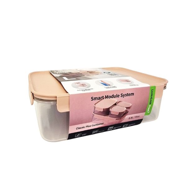 Pink Storage Box 2.8L Lid Series Classic Plus 278x197x88 mm L&L