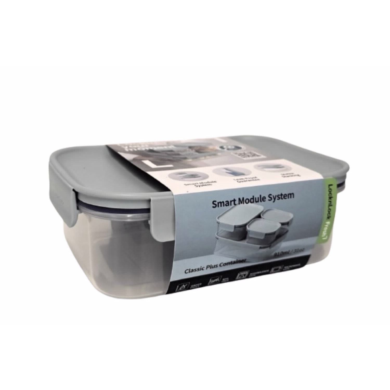 Storage Box 910ml Lid Mint Series Classic Plus 193x141x67 mm L&L