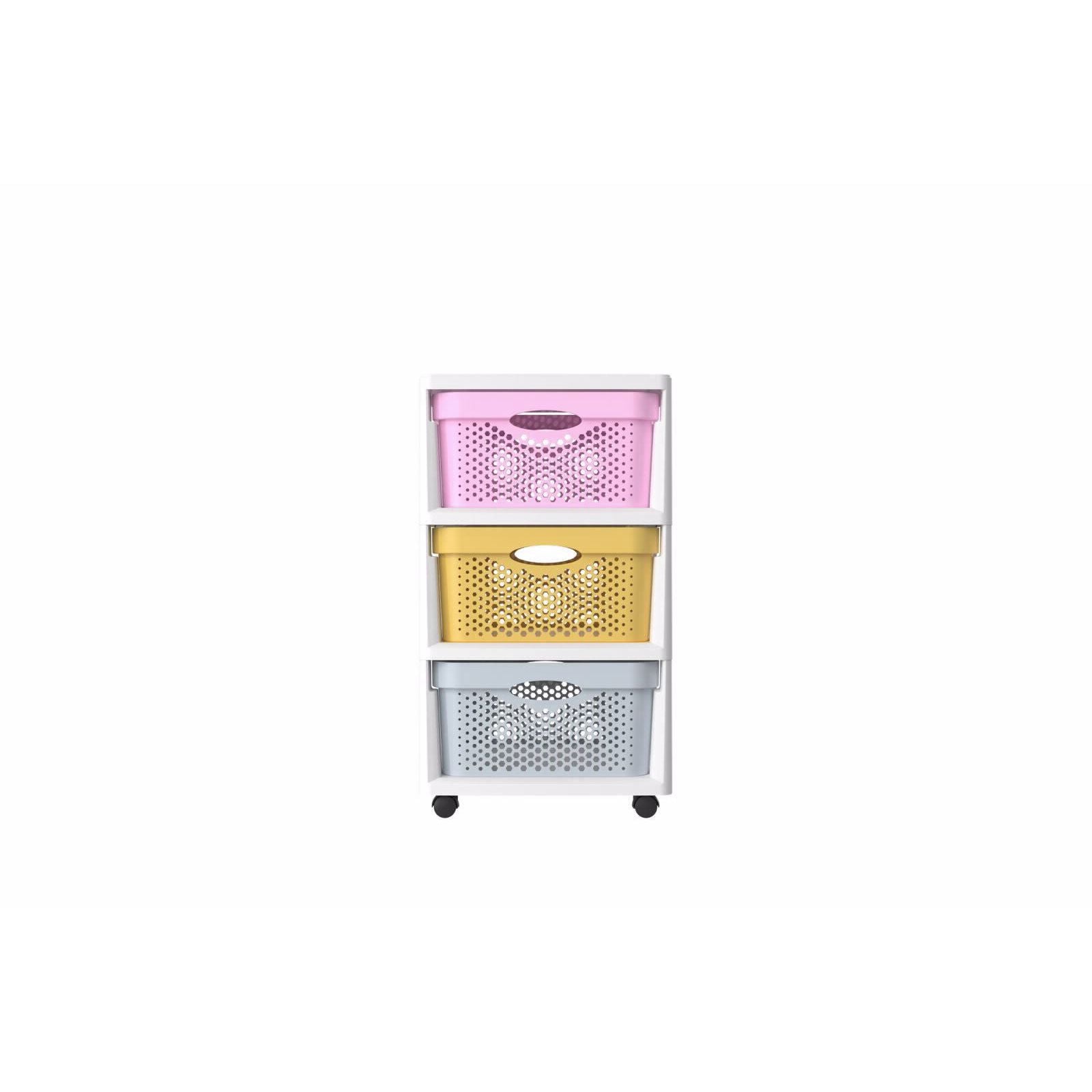 Drawer Unit Plastic 3 Tier FIXER Colorful