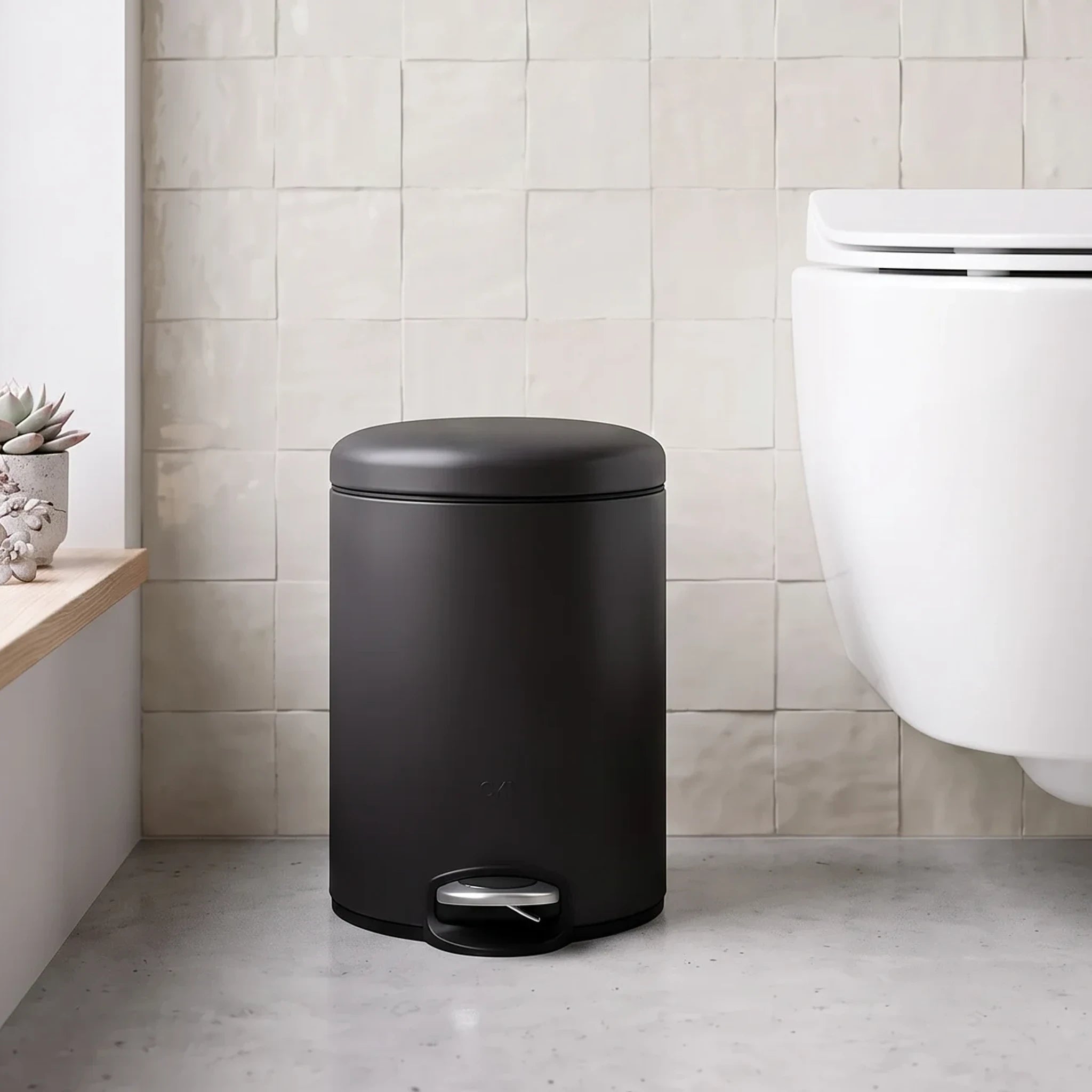 Round Black Pedal Bin 5L EKO MAGGEY