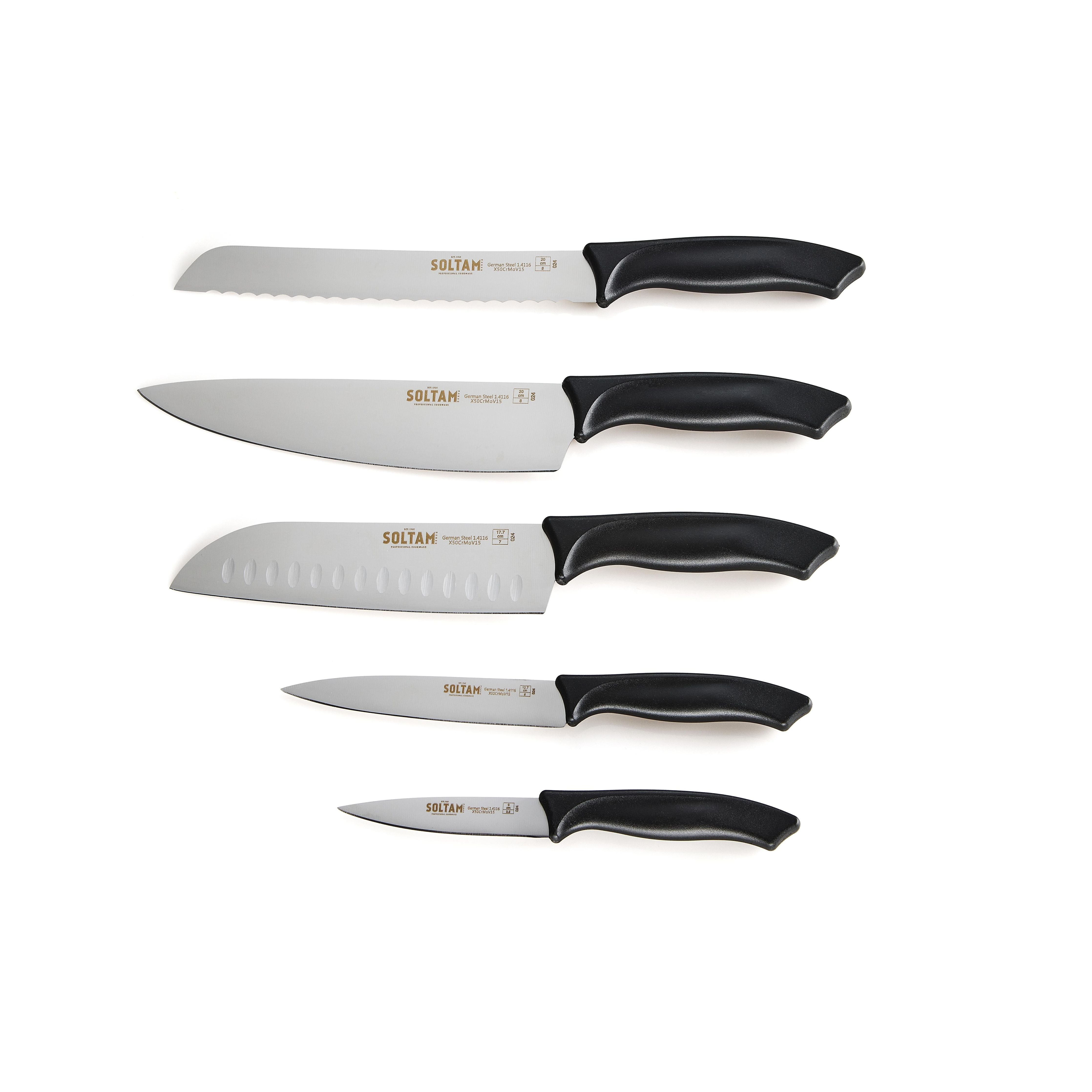 Set 5 Knives CASUAL Handle Stainless Steel
