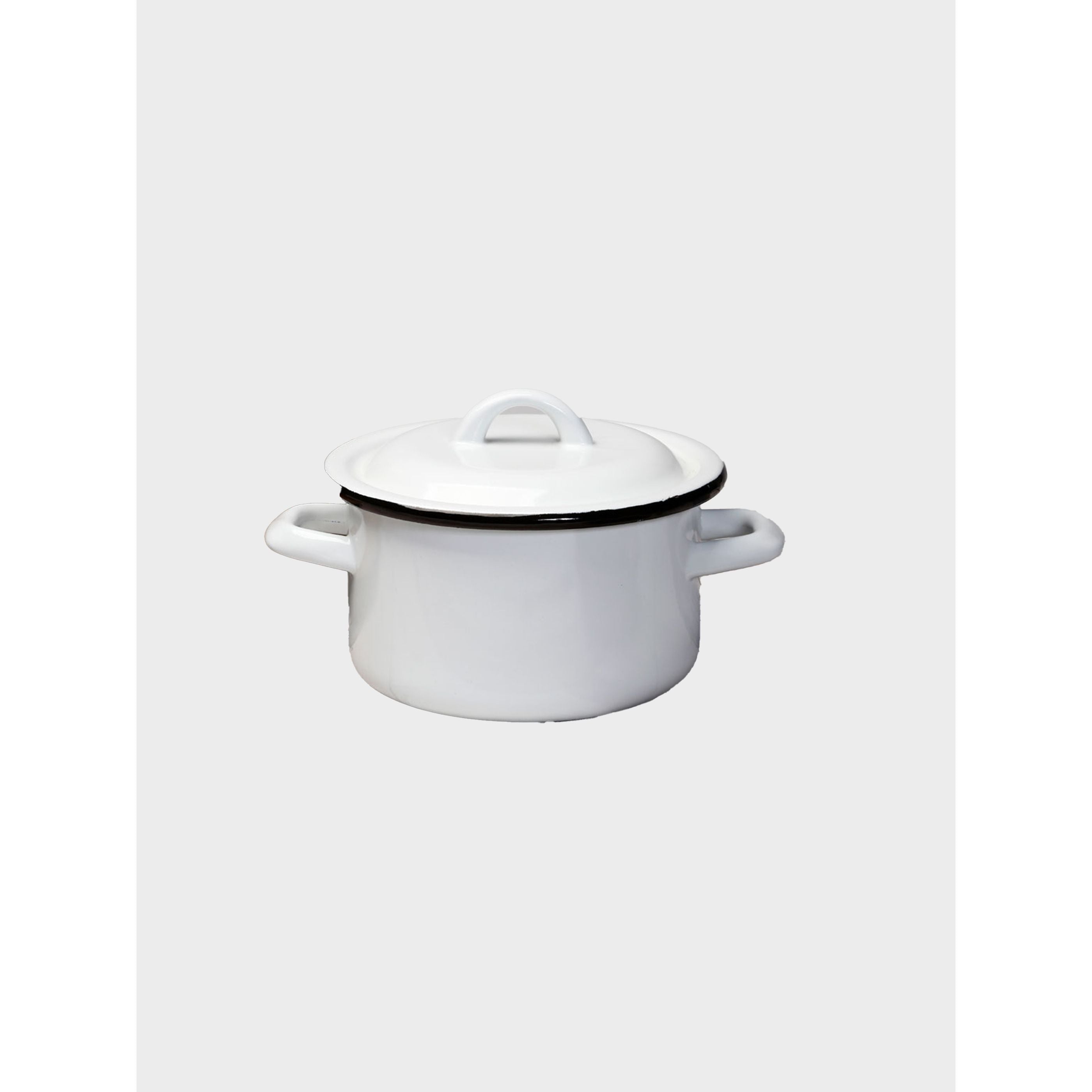 Enamel Pot Tall 2.5L Diameter 18cm Cream DreamChef Delicious