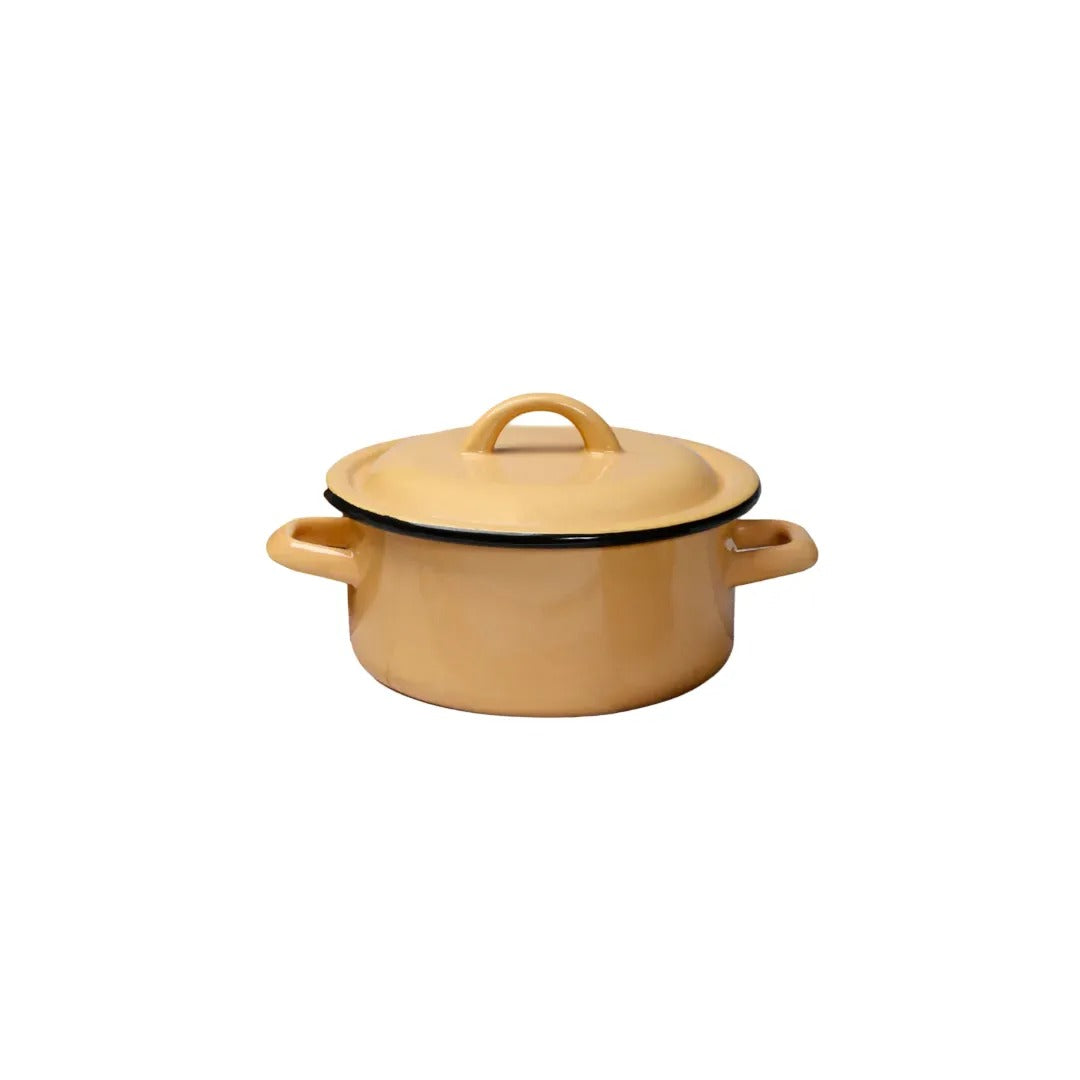 Enamel Pot Low 2.5L Diameter 20cm Orange DreamChef Delicious