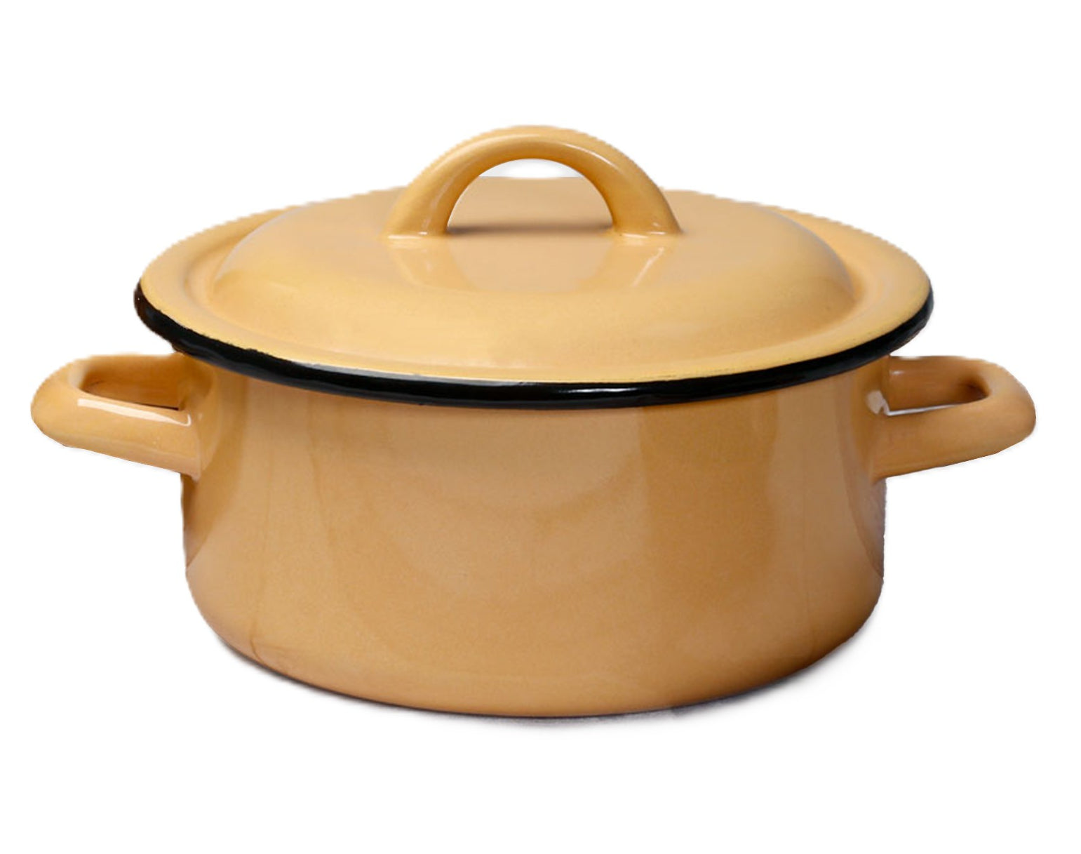 Enamel Pot Low 3.5L Diameter 22cm Orange DreamChef Delicious