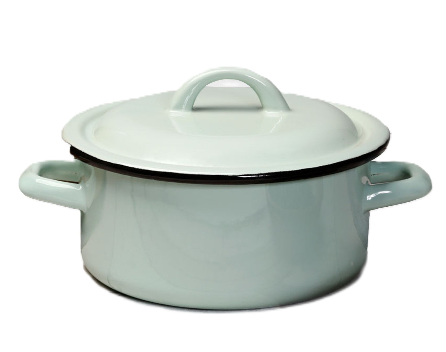 Enamel Pot Low 4.5L Diameter 24cm Green Mint DreamChef Delicious