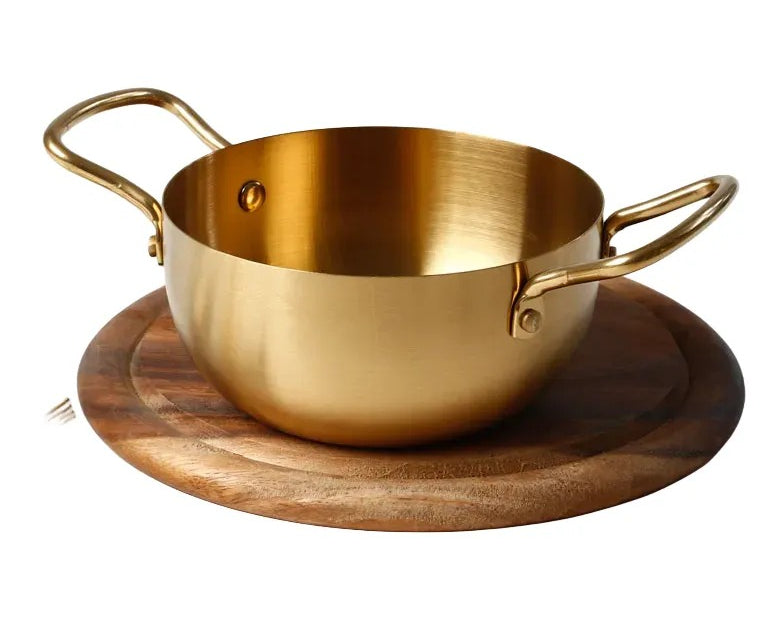 Serving Gold Pot Stainless Steel 28X18X8 1.2L