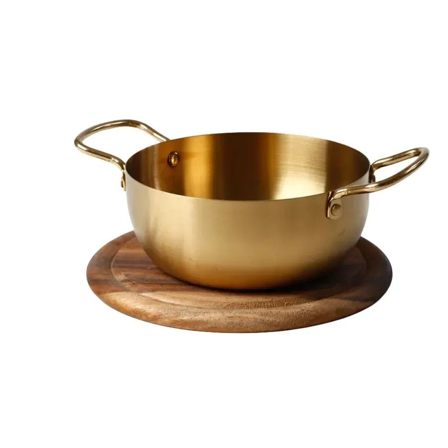 Serving Gold Pot Stainless Steel 33X22X9 2L