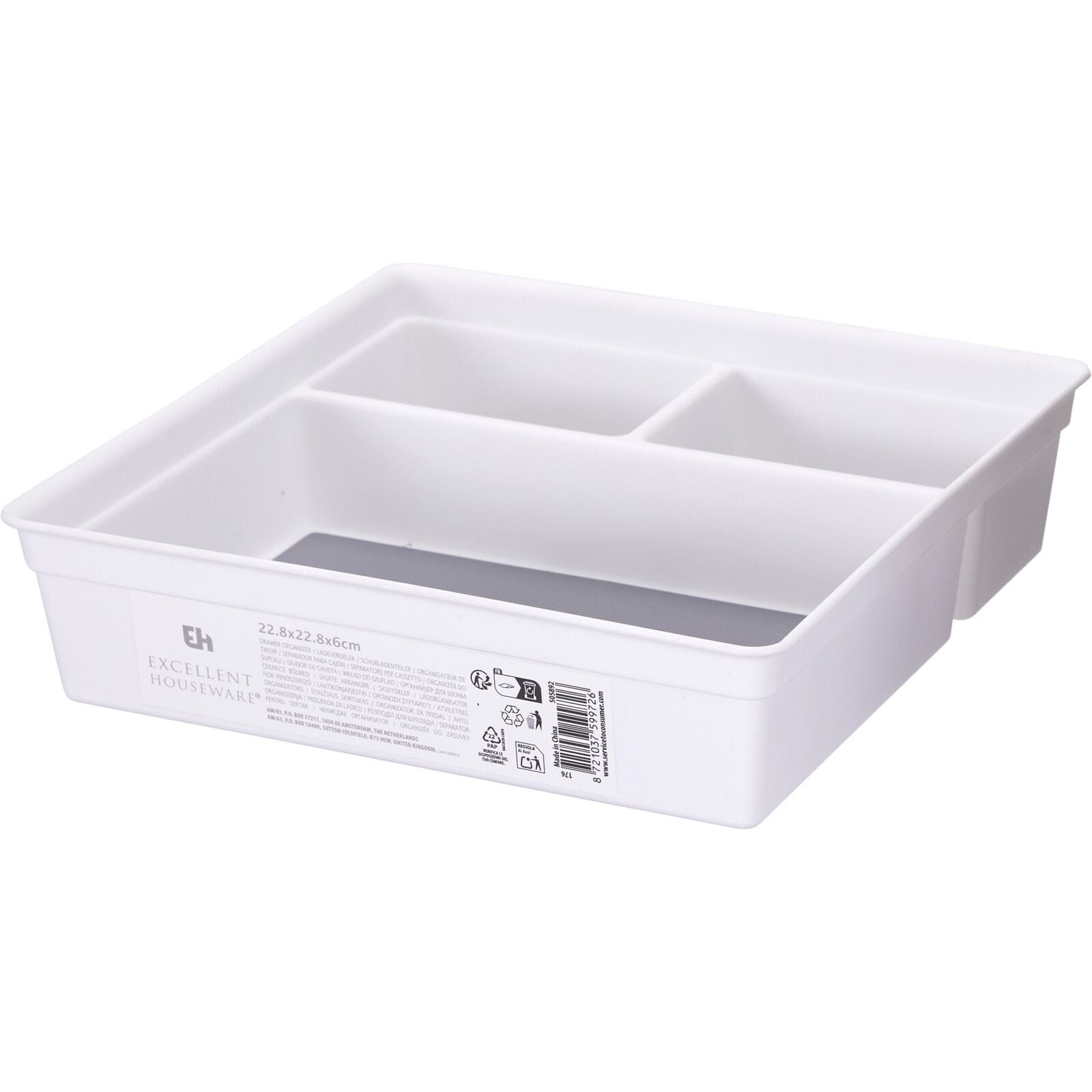Plastic Cutlery Tray / Organizer 22.8*22.8*6cm
