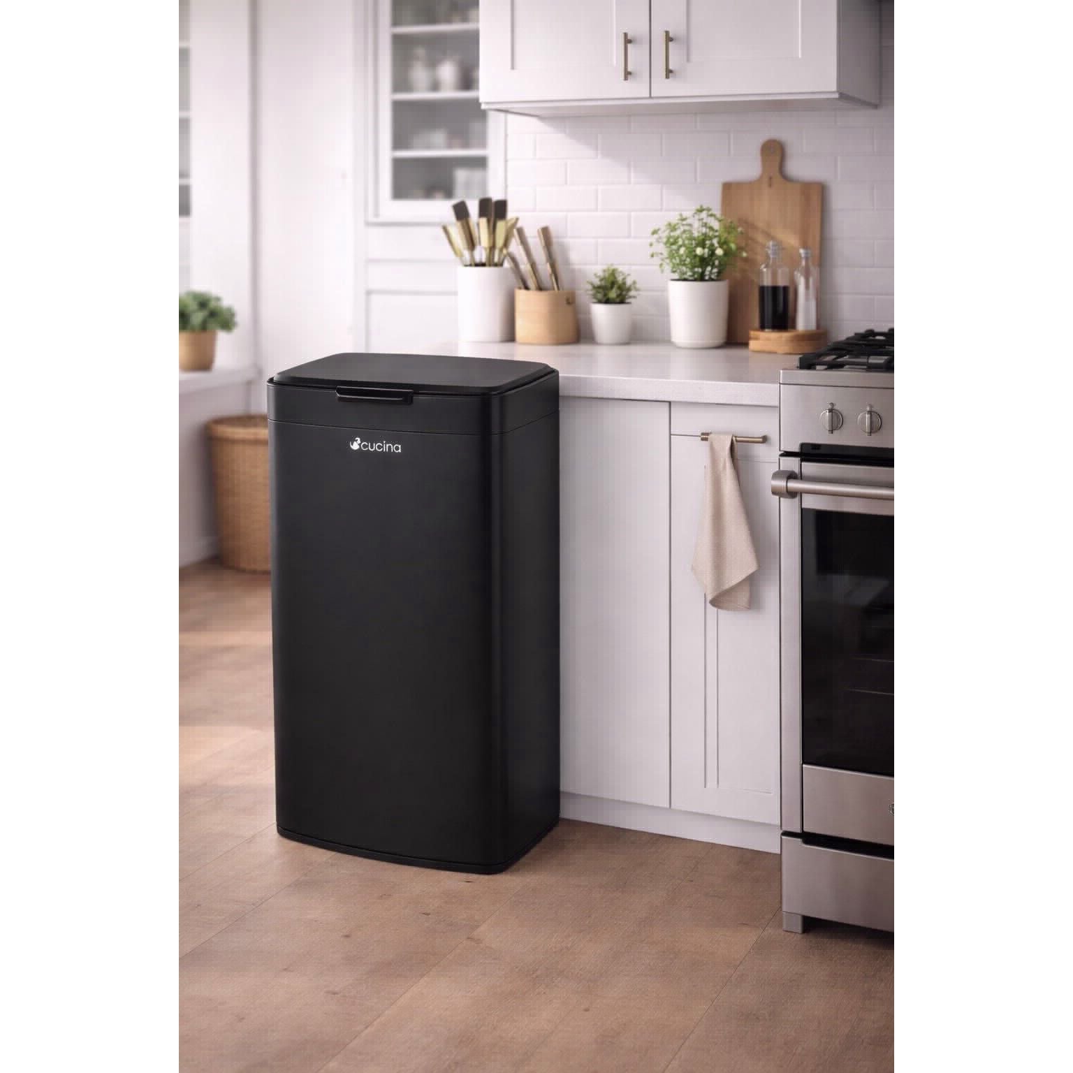 Kitchen Black Trash Bin 40L DIN