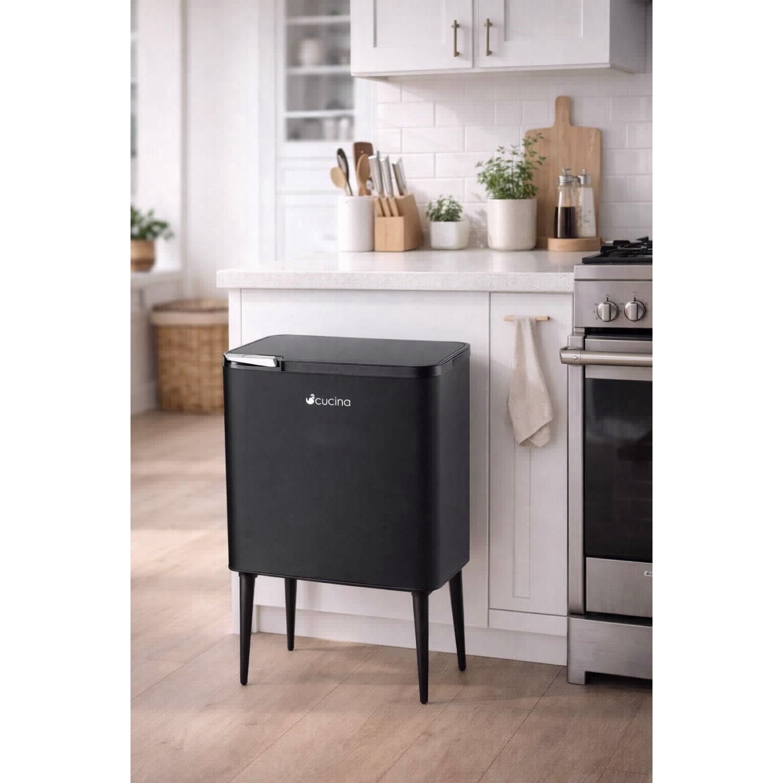 Kitchen Black Trash Bin 33L LOREN
