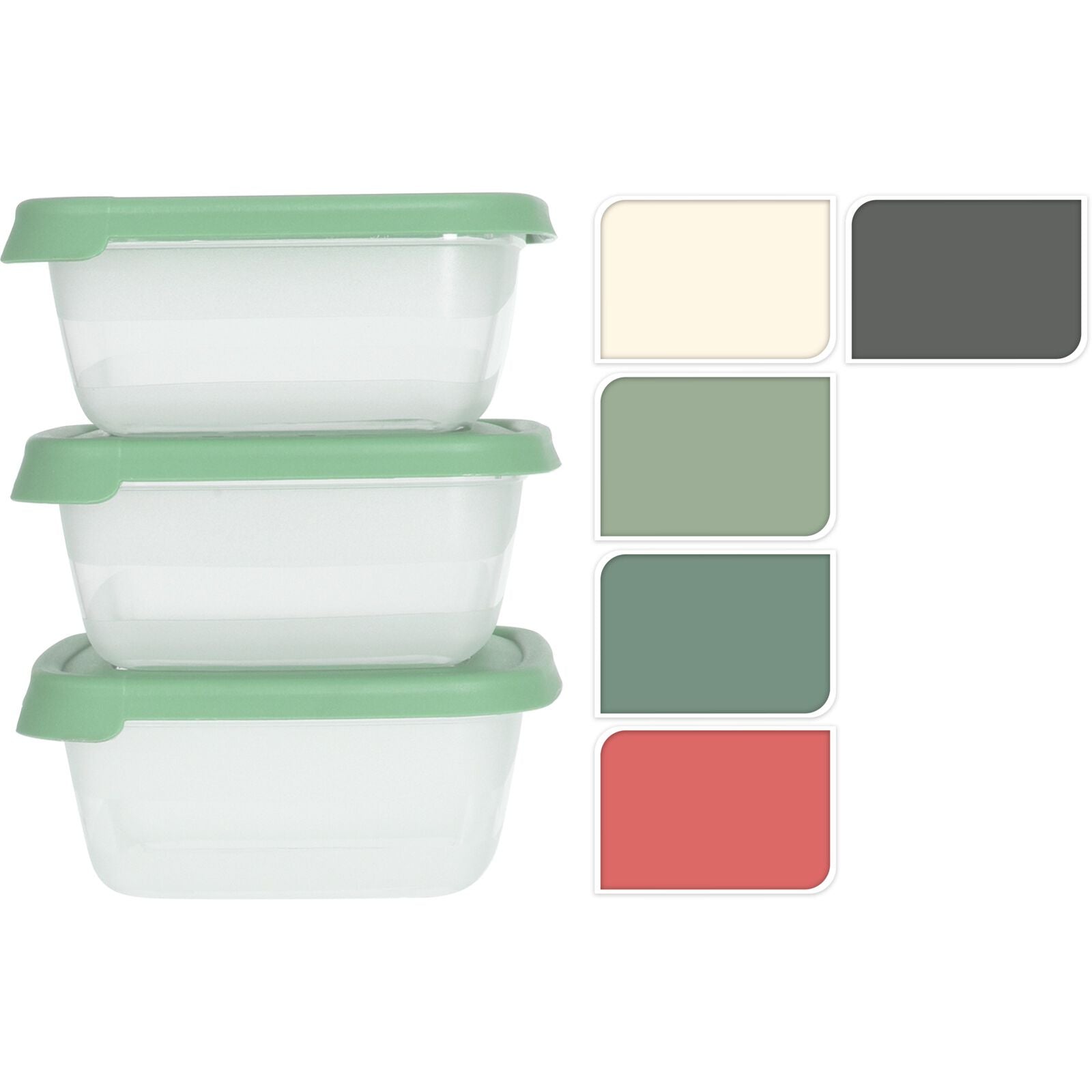 Plastic Set 3 Boxes Food 500ml