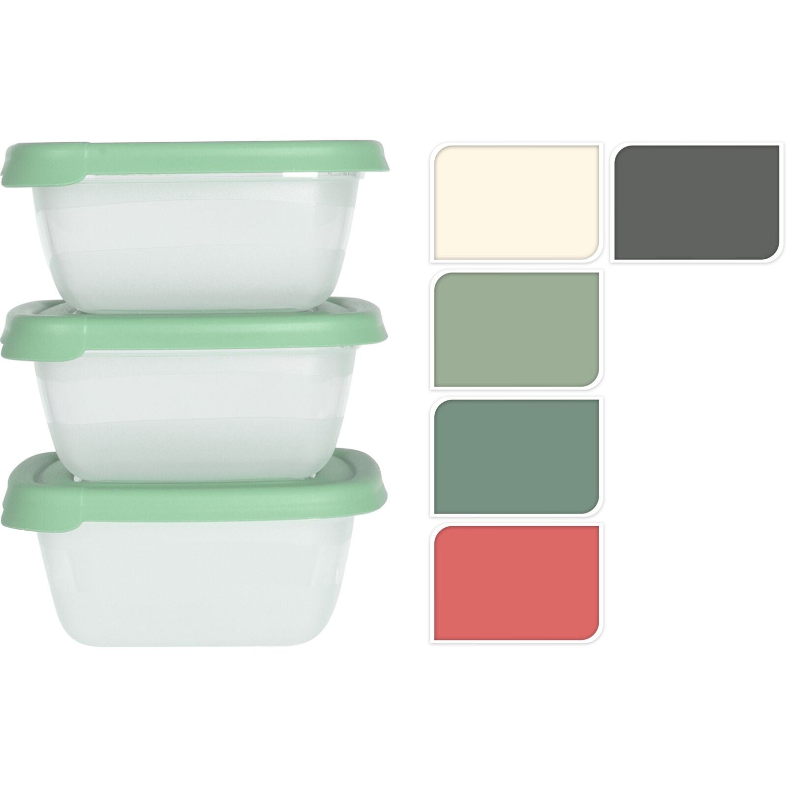 Plastic Set 3 Boxes Food 250ml