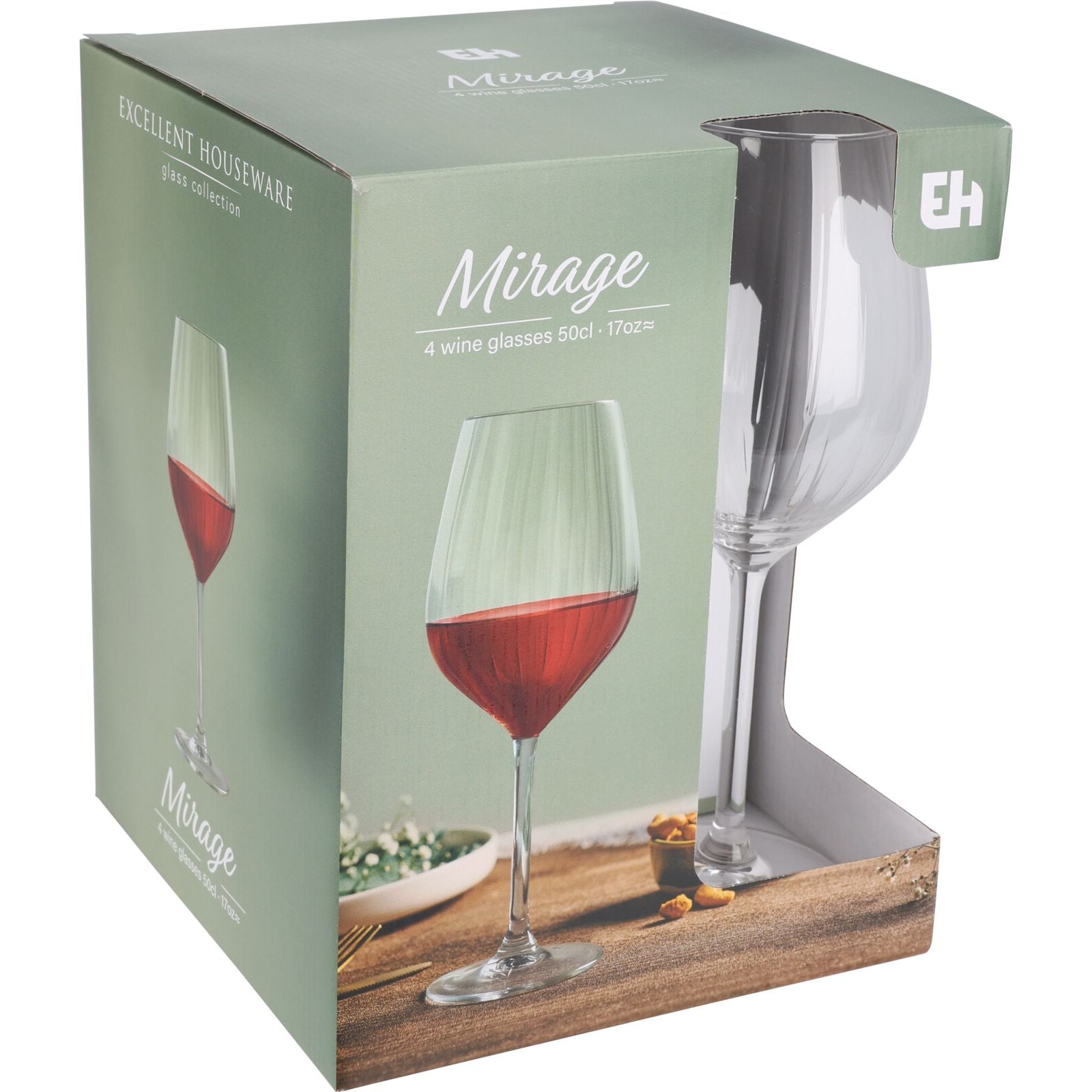 Set 4 Wine Glasses 500ml