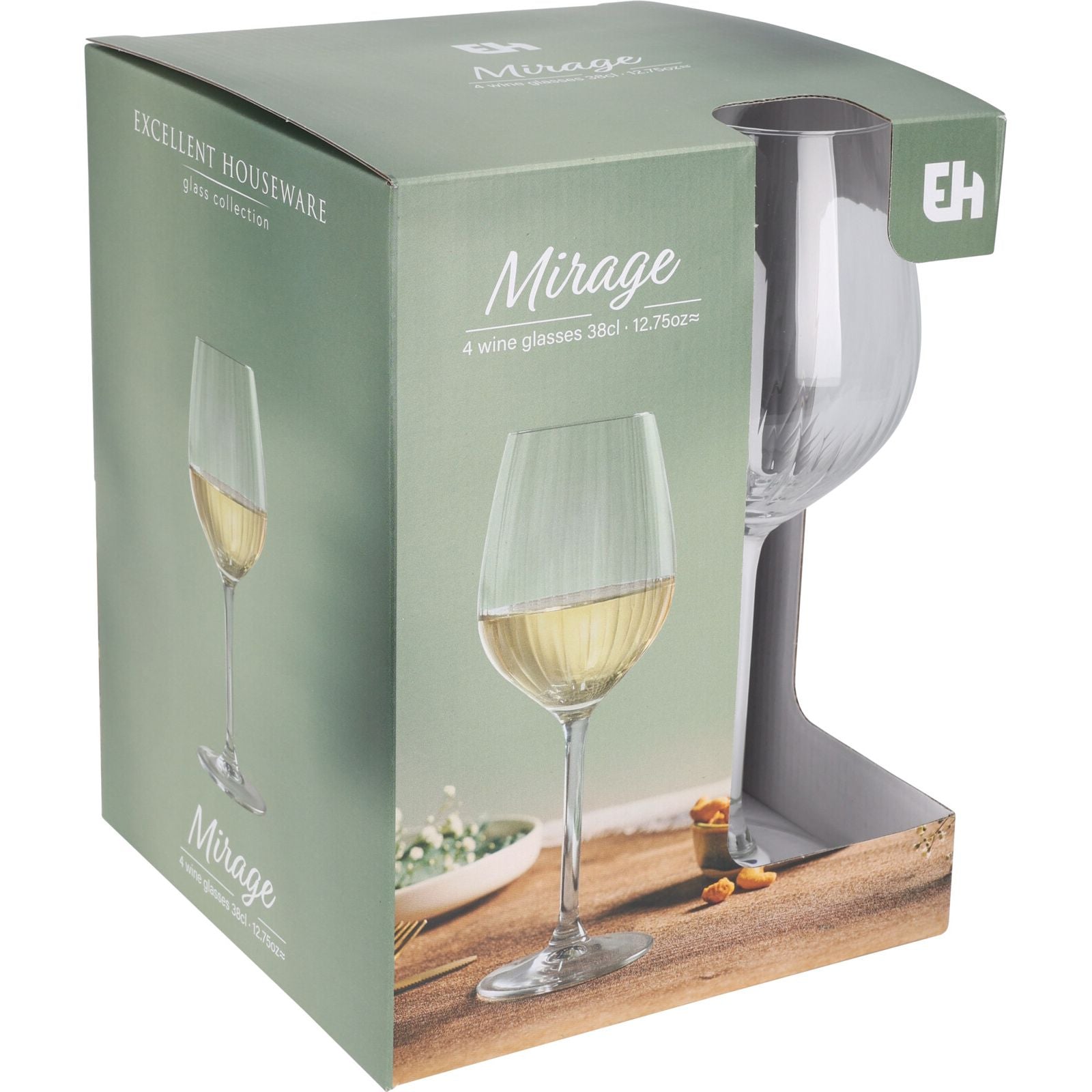 Set 4 Wine Glasses 380ml