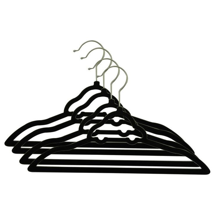 Velvet Set 4 Hangers Kids Black - CARS