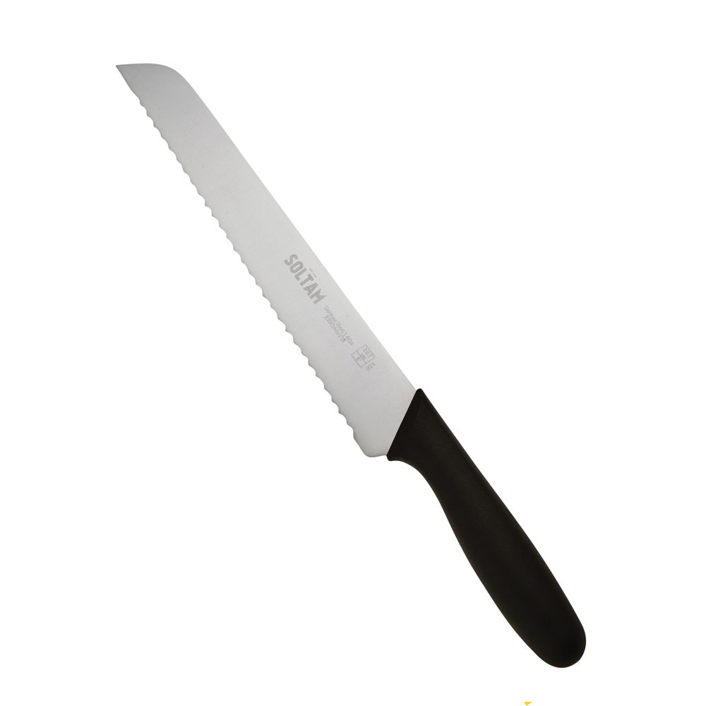 Black Bread Knife 20cm Handle CASUAL