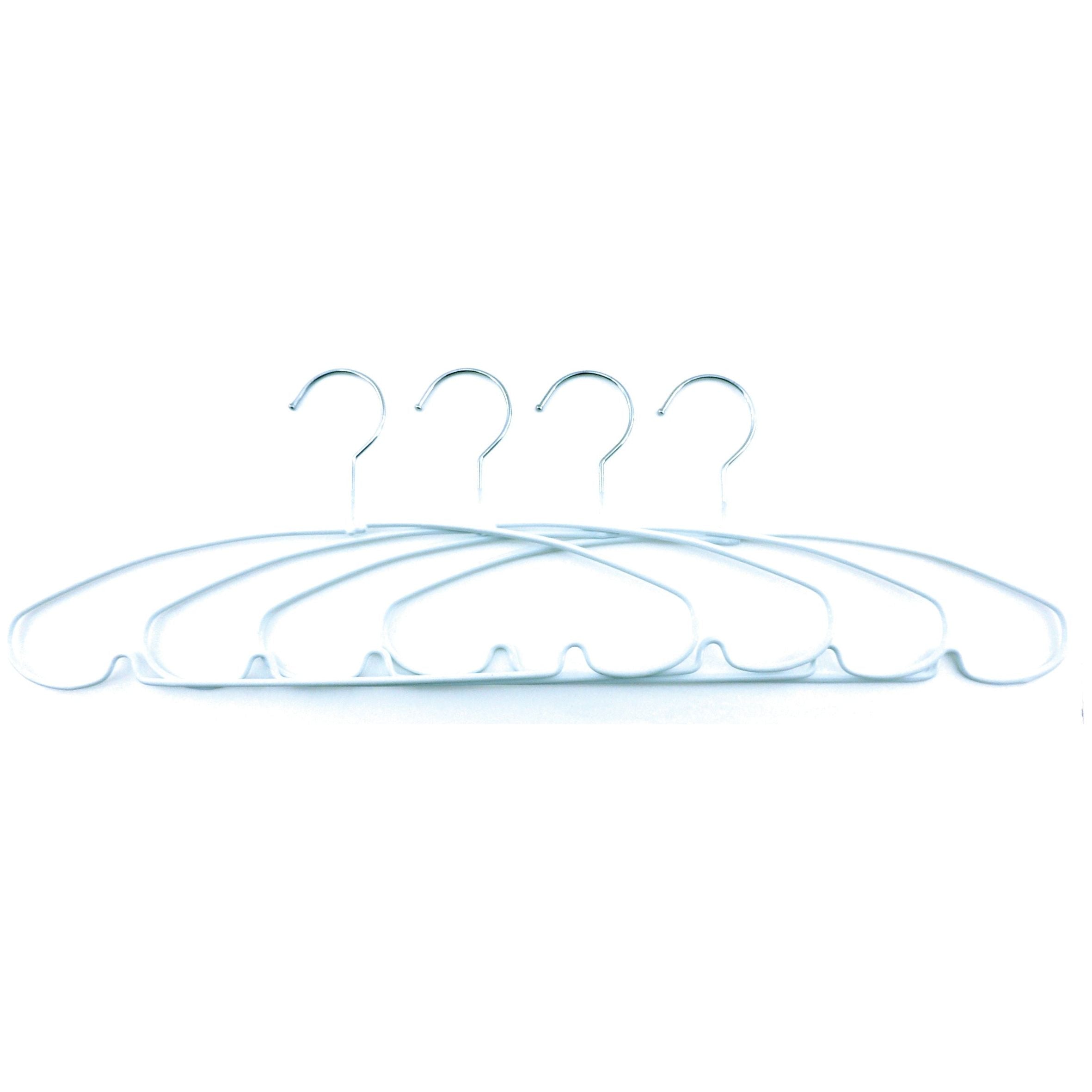 Metal White Set 4 Hangers