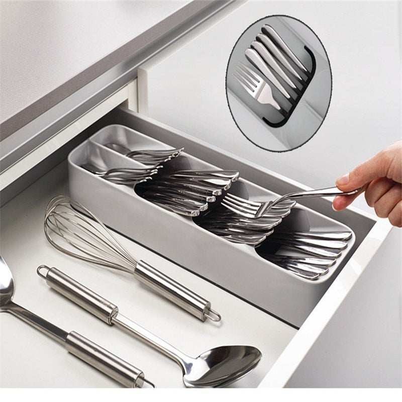 Small Plastic Organizer Cutlery Color Grey