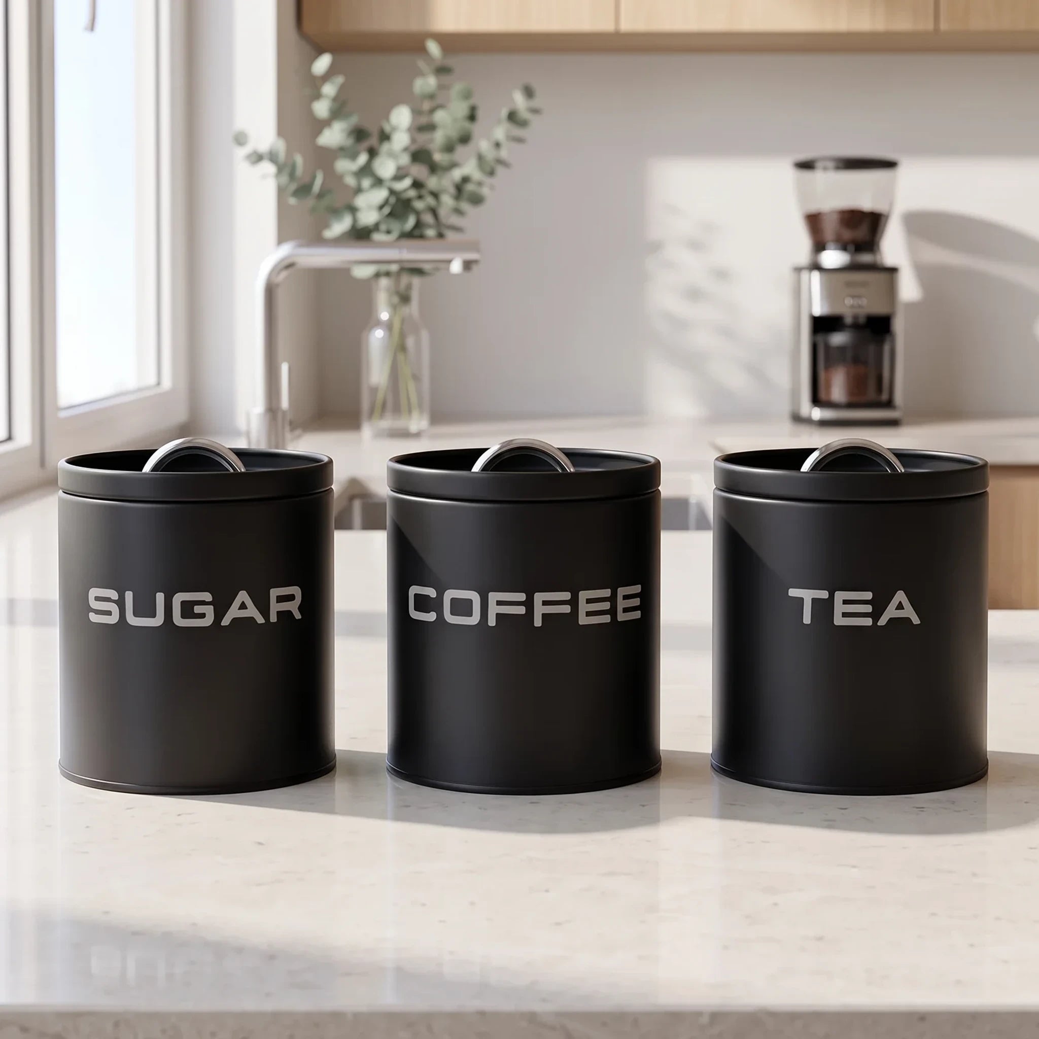 Coffee Set Tea Sugar Mini Black LEE
