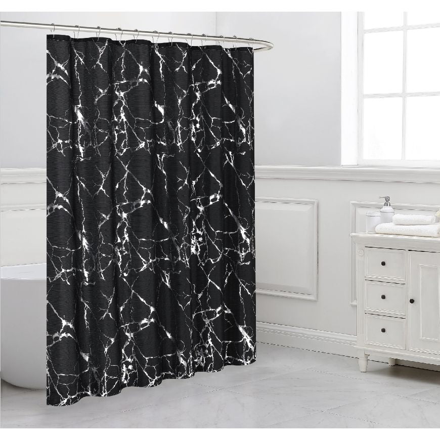 Black Curtain Bath Marble 200*180