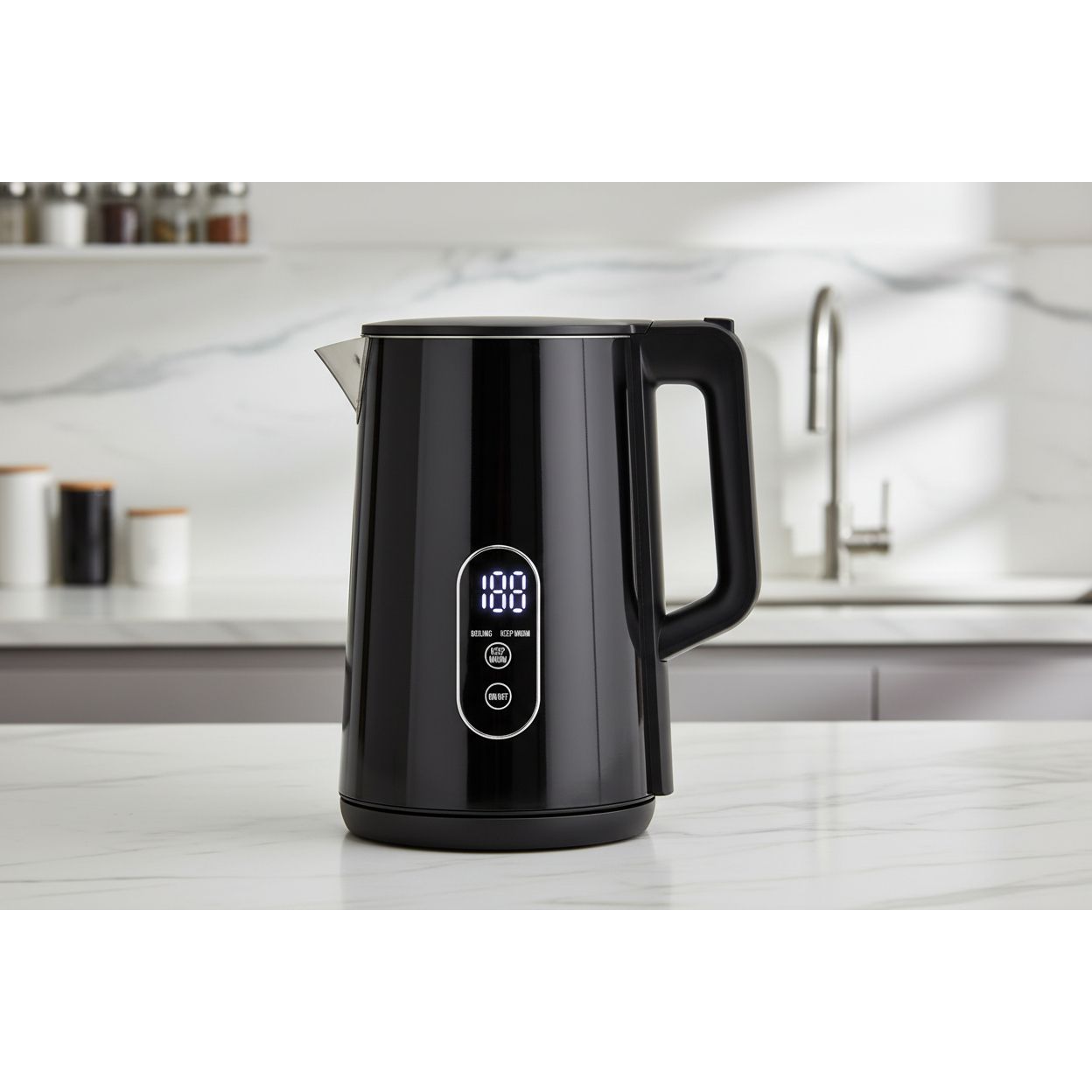 Black Electric Kettle 1.8L 1800W Tsg Digital YD-2025 WESTIN
