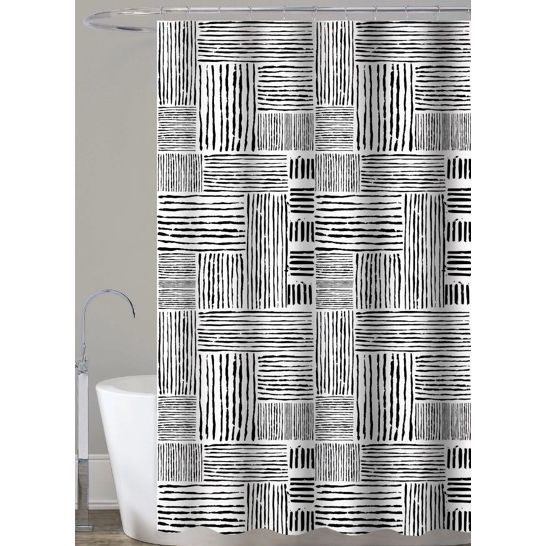 Bathroom Small Set Includes Curtain Rug Box Black