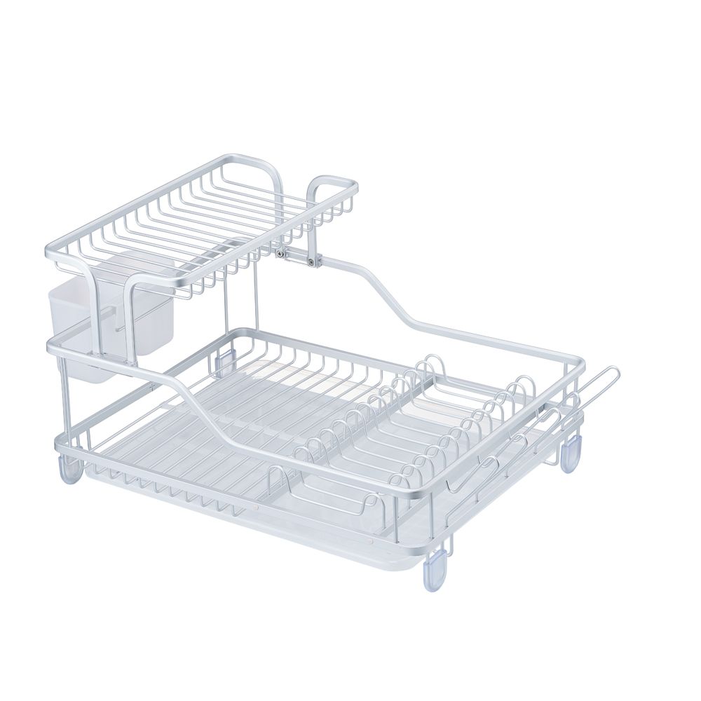 Aluminum Dish Rack 2 Tier with Removable Cutlery Tray ROS