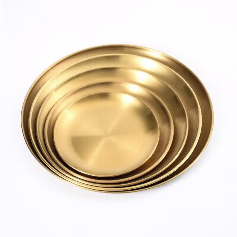 Serving Gold Plate Diameter 20cm Matte GOLDY