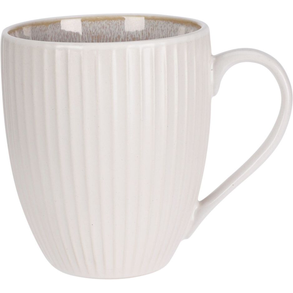 Ceramic White Striped Mug 400ml