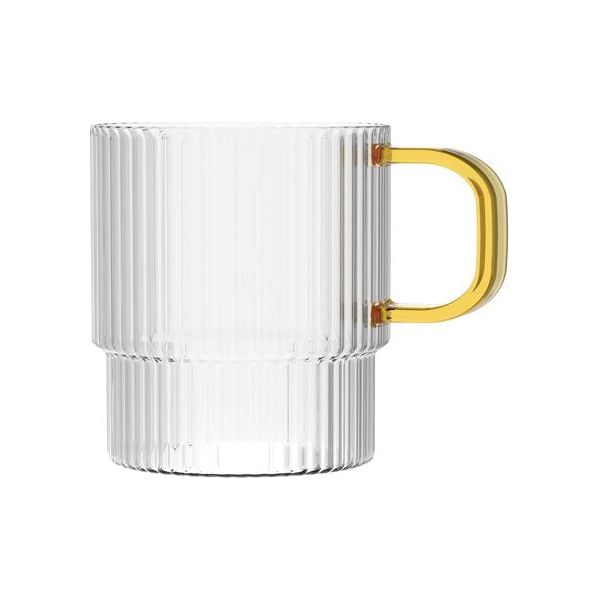 Glass Yellow Mug 350ml Colored SW