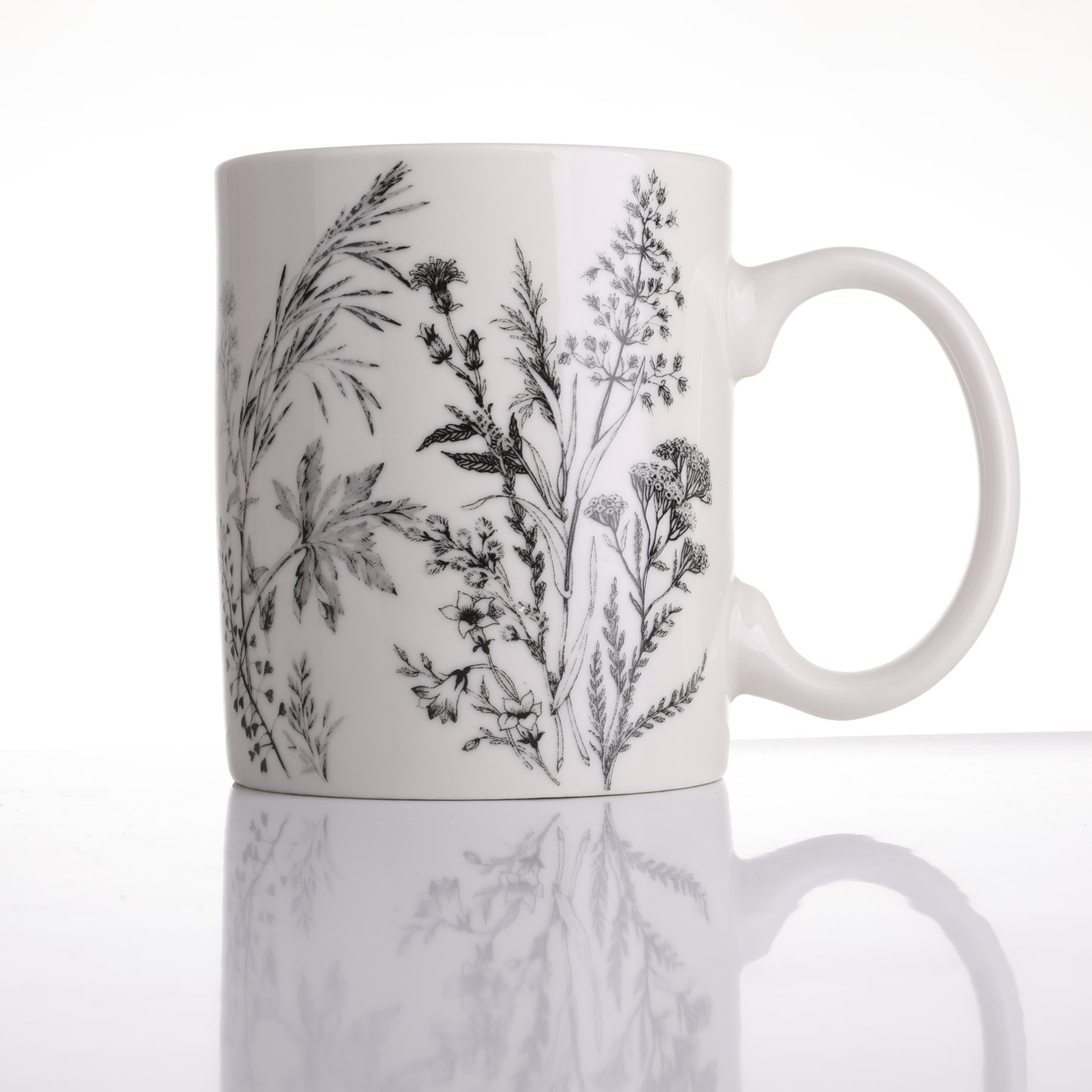 Porcelain Mug 380ml Flowers New Bon Casual