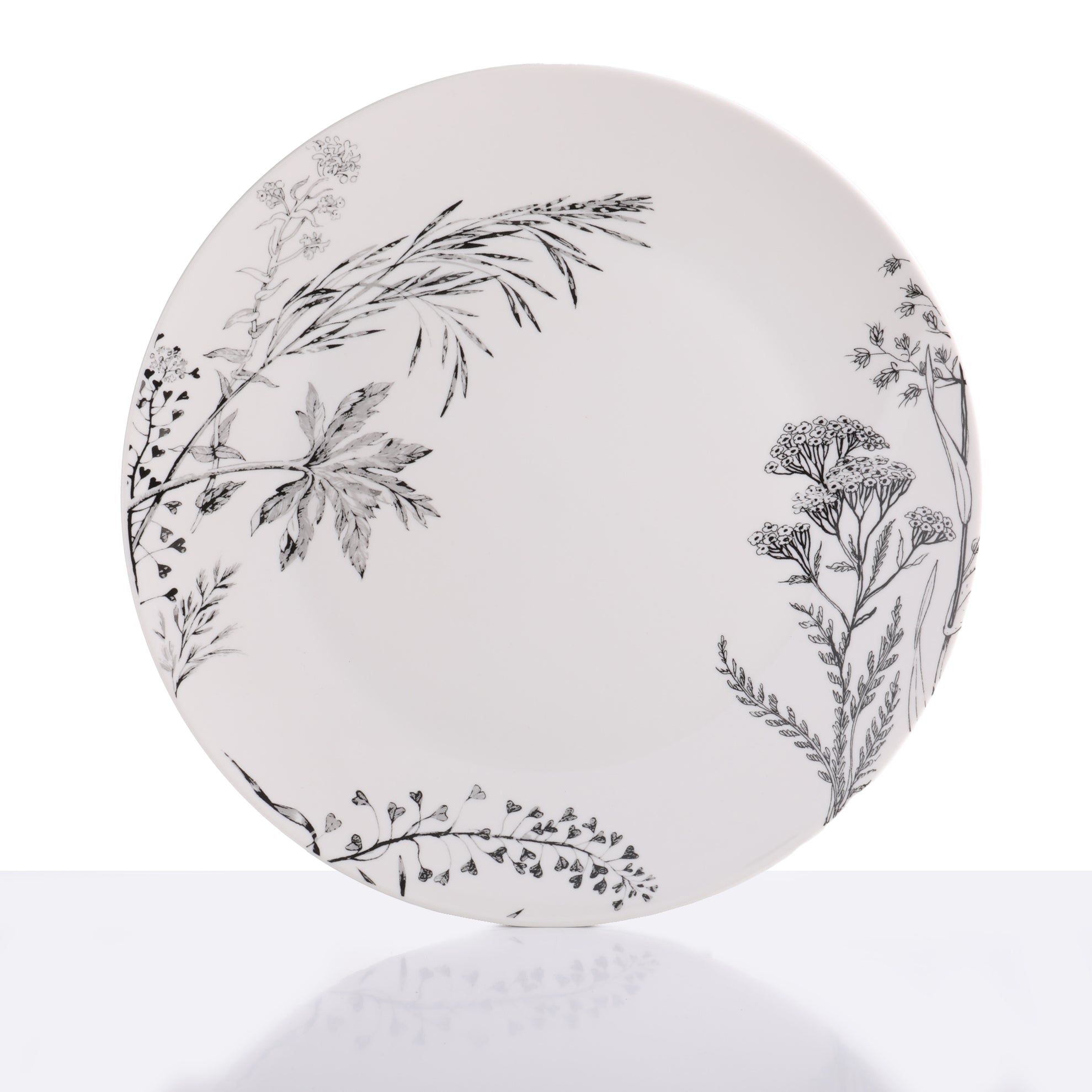 Serving Plate Dinner 25.5cm Flowers Porcelain New Bon Casual